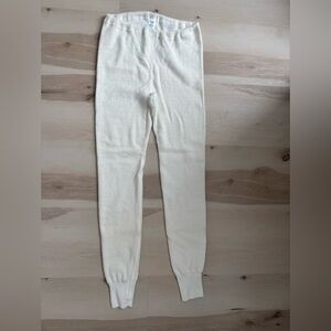 Angora Wool Long  Woman’s Underpants Thermal Leggings Long Underwear Pants White